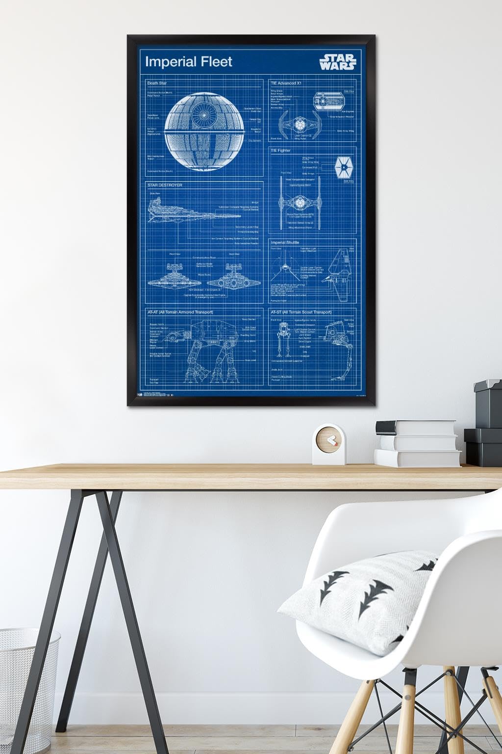 Amazon.com: Trends International Star Wars Imperial Blueprint Wall