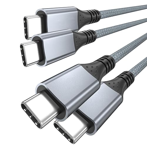 UseBean Cable USB C a USB C de 240 W de 1.6 pies 2 paquetes, USB 3.2 Gen2X2 20Gbps Tipo-C PD carga rápida, cable de video 4K, para iPhone 15 Plus