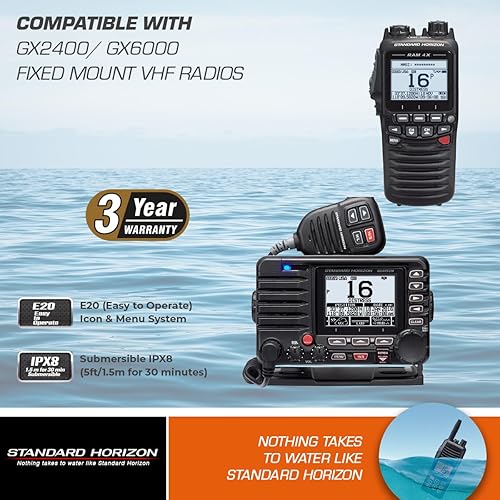 Miniatura 5 de Standard Horizon Micrófono RAM inalámbrico RAM4X fGX2400