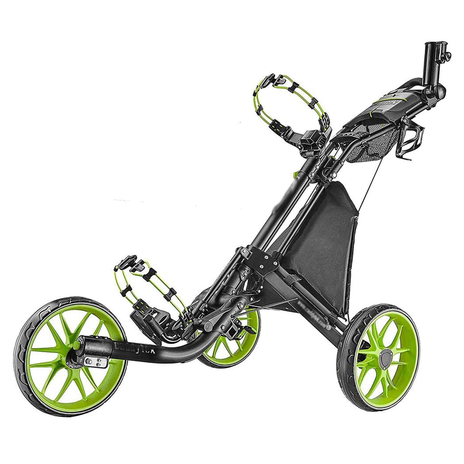 DHXYZM 3 Wheel Foldable Golf Trolley, One Second to Open and Close Golf Push Cart,Collapsible Cart for Golf Lovers