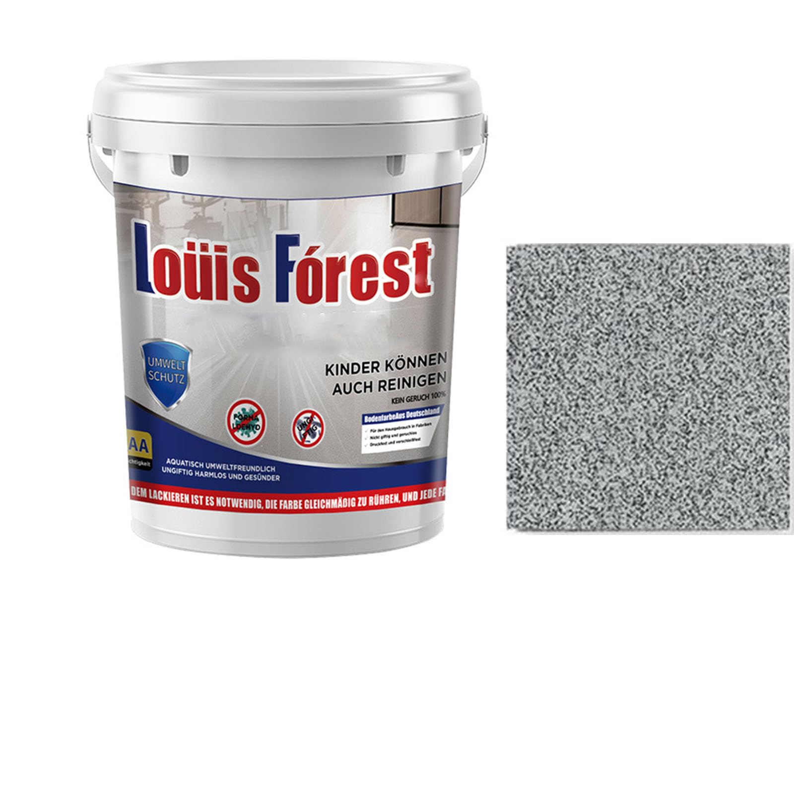 Epoxy Colored Sand Floor Paint,High Gloss Marble Finish Epoxy Floor Coating,Durable Non-Slip Waterproof Paint for Garage & Basement, Concrete (Sesame Grey, 1kg)