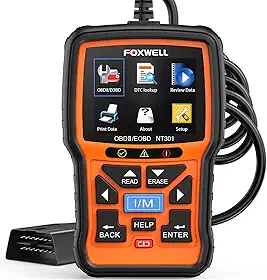 FOXWELL NT301 OBD2 Scanner Live Data Profissional Mecânico OBDII Ferramenta de Leitor de Código de Diagnóstico para Verificar a Luz do Motor
