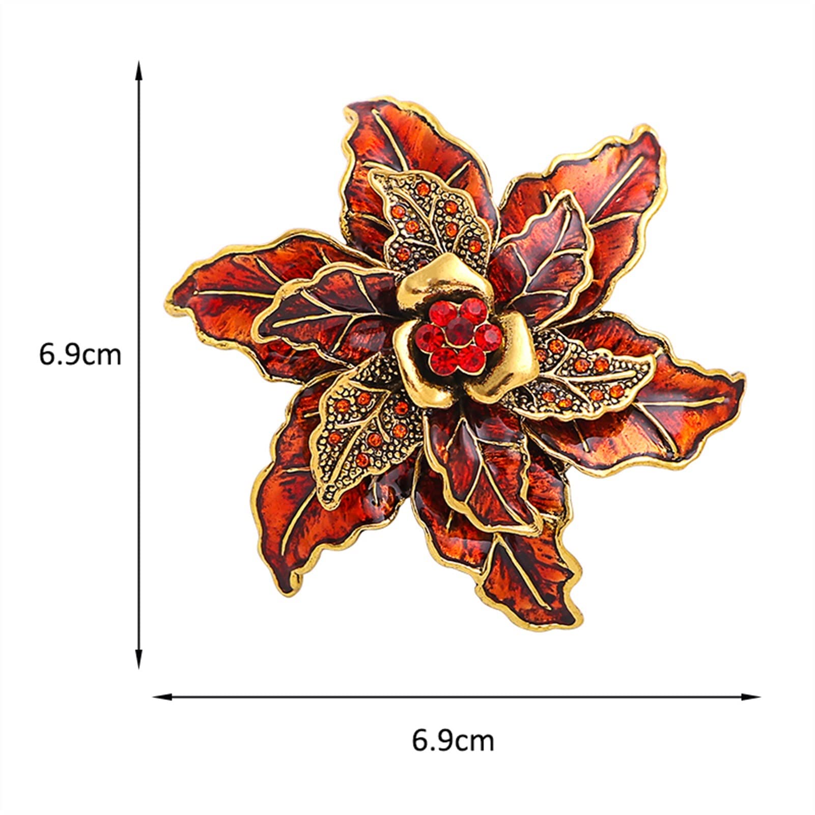 Pin Schmuck Geschenke for Frauen Damen Modeaccessoires Retro Emaille Blumenbrosche Partybrosche Strickjacke Jacke Mantelbrosche Broschen und Anstecknadeln