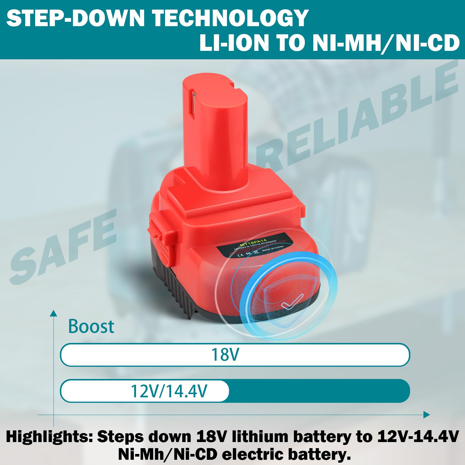 Amazon.com: BTRUI for Makita 18V to 12V/14.4V Ni-Mh Battery