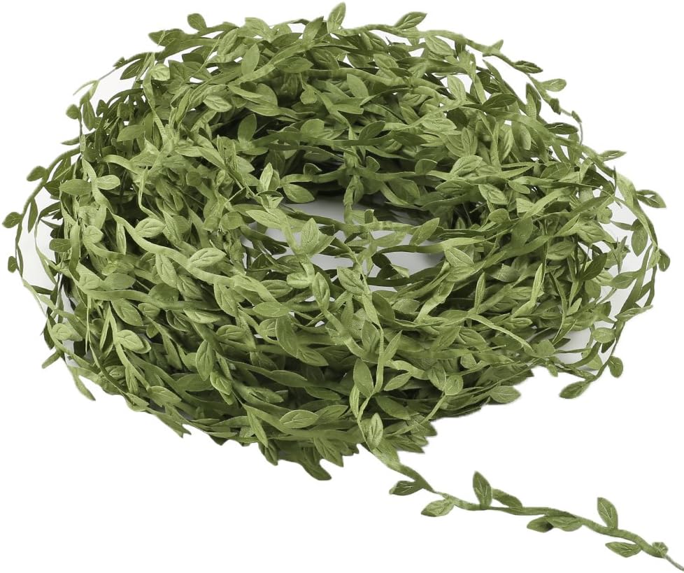 Artificial Vines,Hogado 132 Ft Fake Hanging Plants Silk Ivy Garlands Simulation Foliage Rattan Green Leaves Ribbon Wreath Accessory Wedding Wall Crafts Party Decor