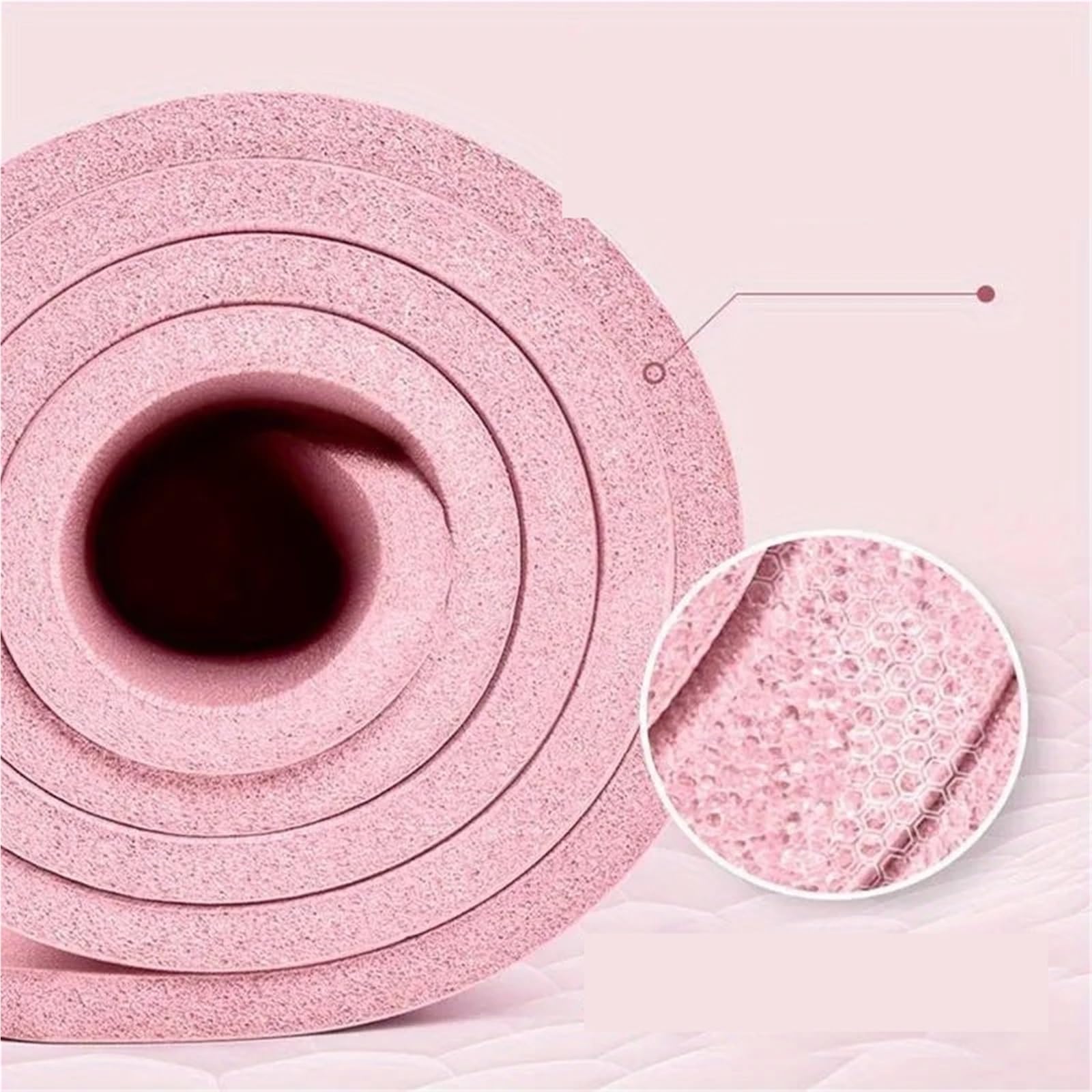 Esterilla Yoga Estera de Yoga Suave Antideslizante de Color sólido, Estera de Fitness de 10MM de Espesor, Adecuada for Gimnasia, Ejercicio, Pilates, 1 ud.(Pink)