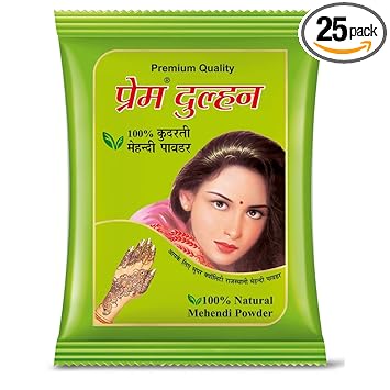 Prem Dulhan Natural Mehandi 15G(Pack Of 25)