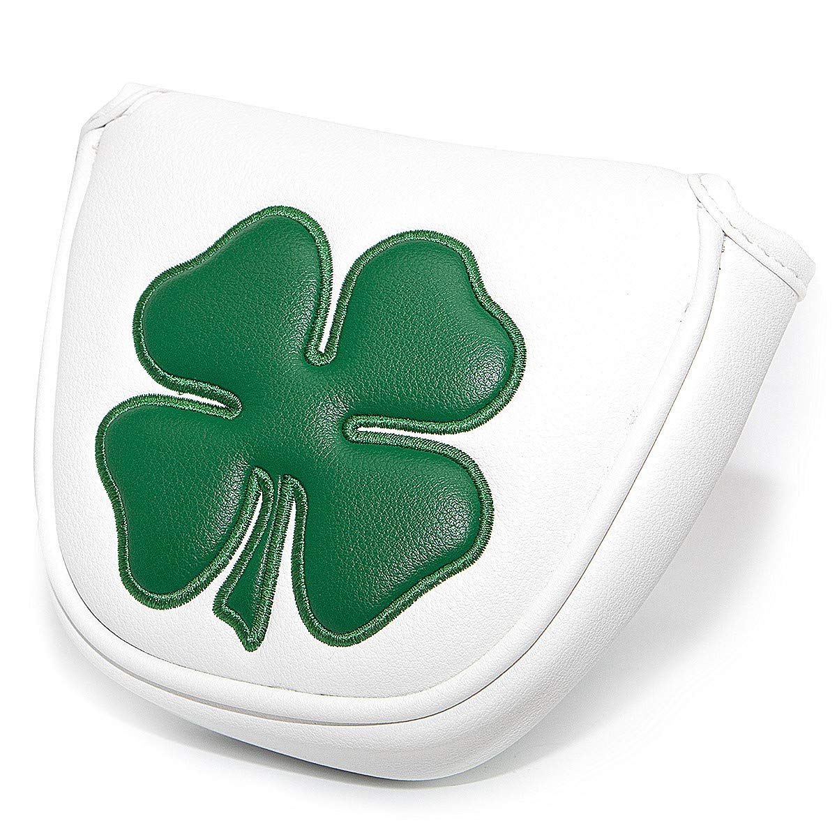 4 Leaf Clover Golf Mallet Putter Cover Headcover Club Protector Magnetic Clover for Odyssey 2ball,Red Oworks,Stroke Lab,Scotty Cameron,Taylormade Putters