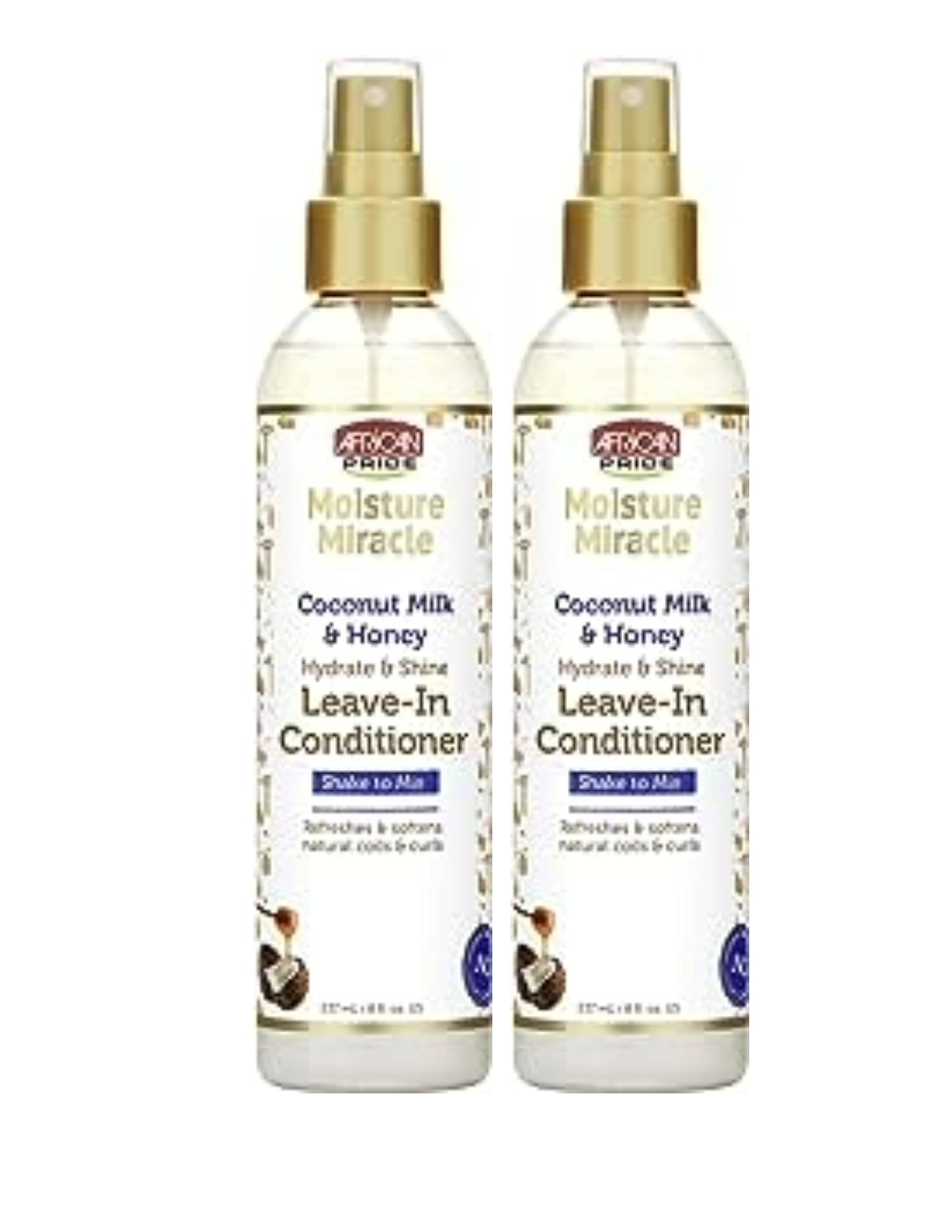 Moisture Miracle Coconut Milk & Honey Hydrate & Shine Leave-In Conditioner (Pack of 2)