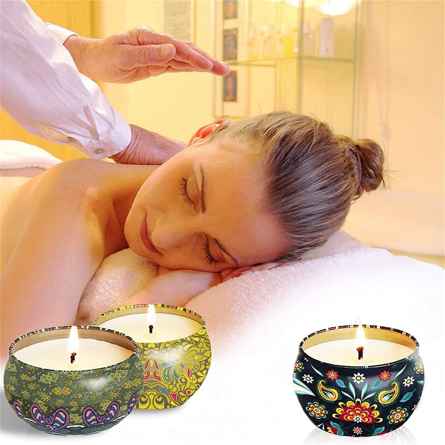 HELLY Scented Candles Gift Sets, Natural Soy Wax 2.5 Oz Unit Portable Travel Tin Perfect for Women Anniversary - 12 Pack