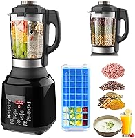 1200W All-in-One Blender Food Processor Combo: Smoothies, Hot Soups, Grinding, 9 Programs, 12H Preset, Self-Cleaning 60oz