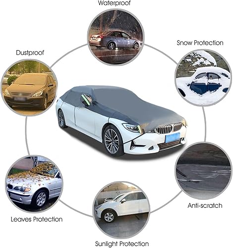 Miniatura 4 de Cubierta para todo tipo de clima, cubierta de nieve para parabrisas de invierno, para nieve y hielo, cubierta de automóvil, protección solar,