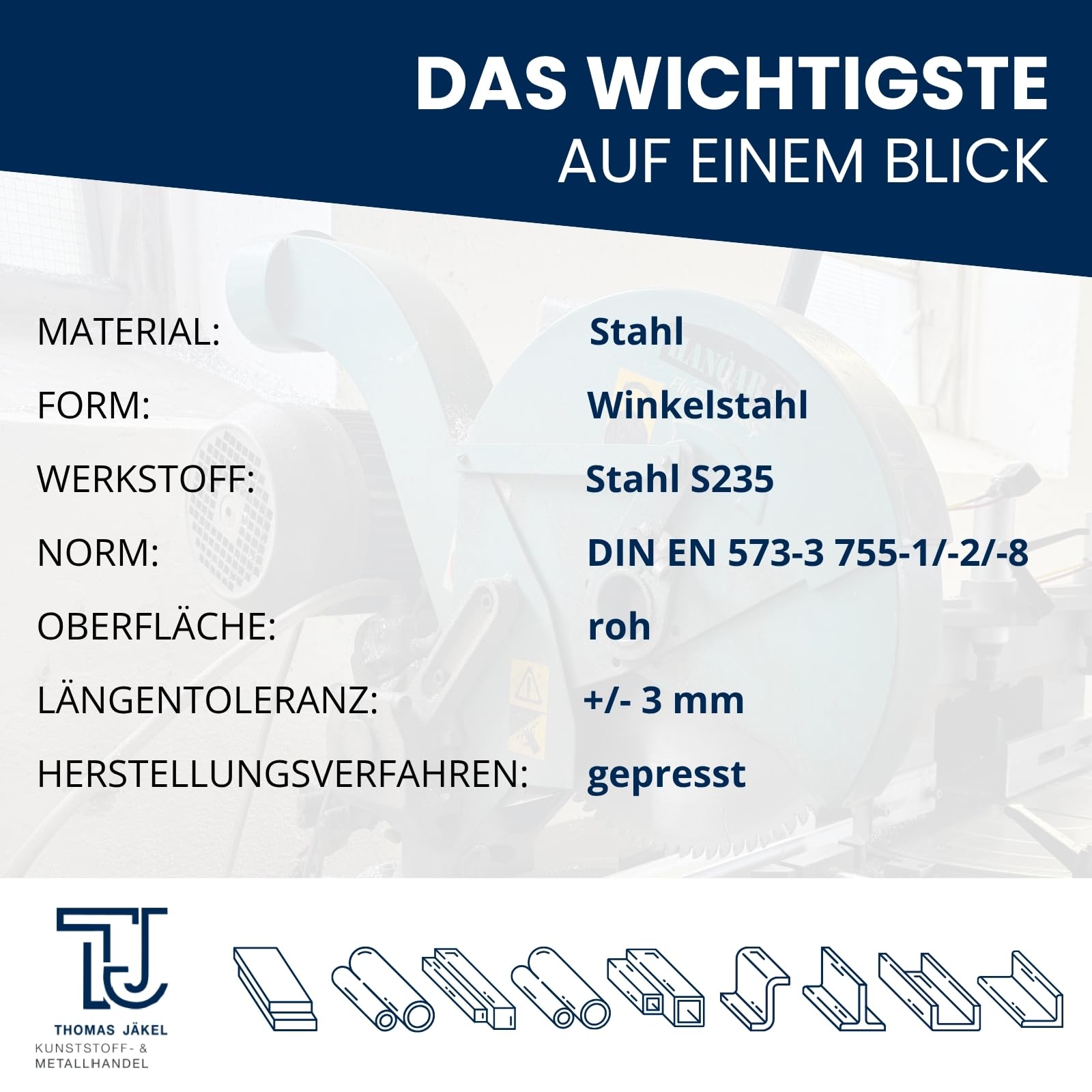 TJ Winkelstahl 30x30x4 Mm – 1,5 M, S235, Gleichsc Produktbild-Vorschau 3