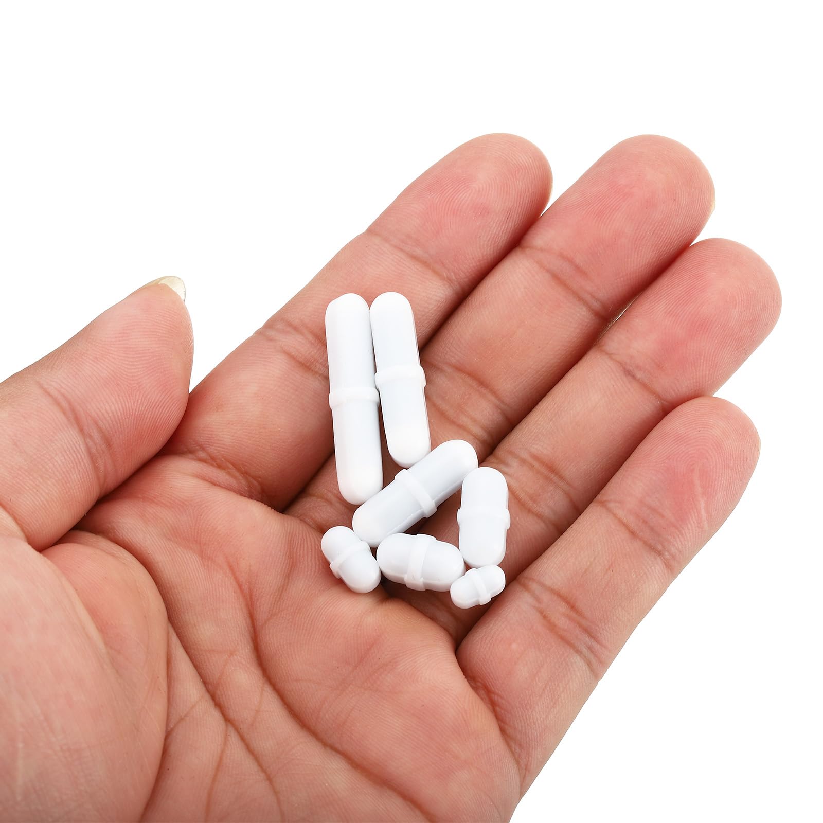 2 Agitateurs Magnétiques En PTFE Blanc 100mm X 10mm | Pour Laboratoire Biologie - Marque Uxcell