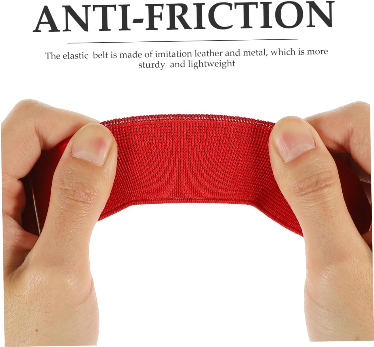 Beavorty Stretch Adjustable Baseball Belt for Men Women Youth, Red Elastic Soft Pu Leather Sports Belt for Outdoor Softball and Football Protective Gear