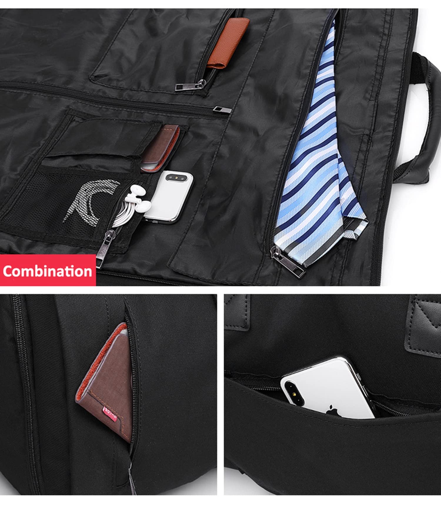 Bolsa de Lona para Traje 2 en 1 para Hombres/Mujer, Bolsa de Viaje Plegable de 55L con Bolsas de Zapatos Independientes para cumpleaños