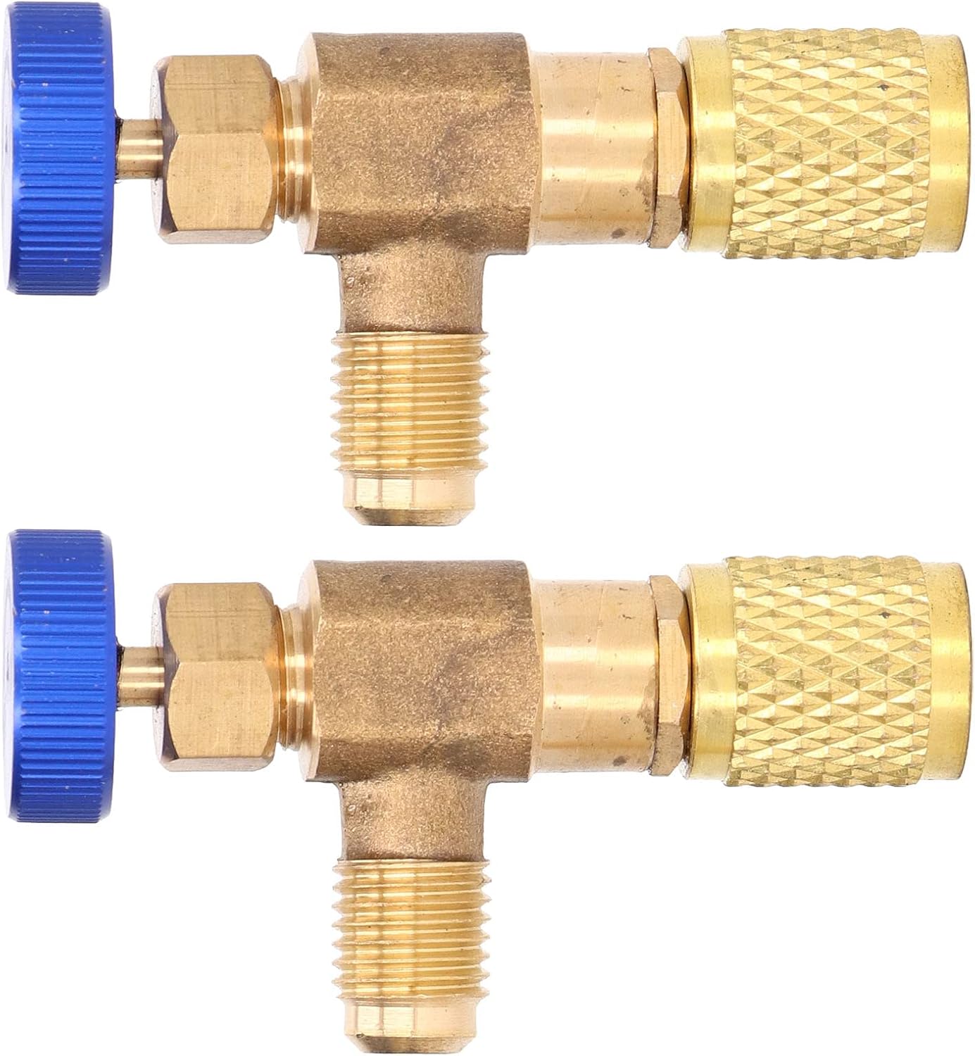 Válvula de Control de Refrigerante, 2 Piezas, Latón, 1/4SAE