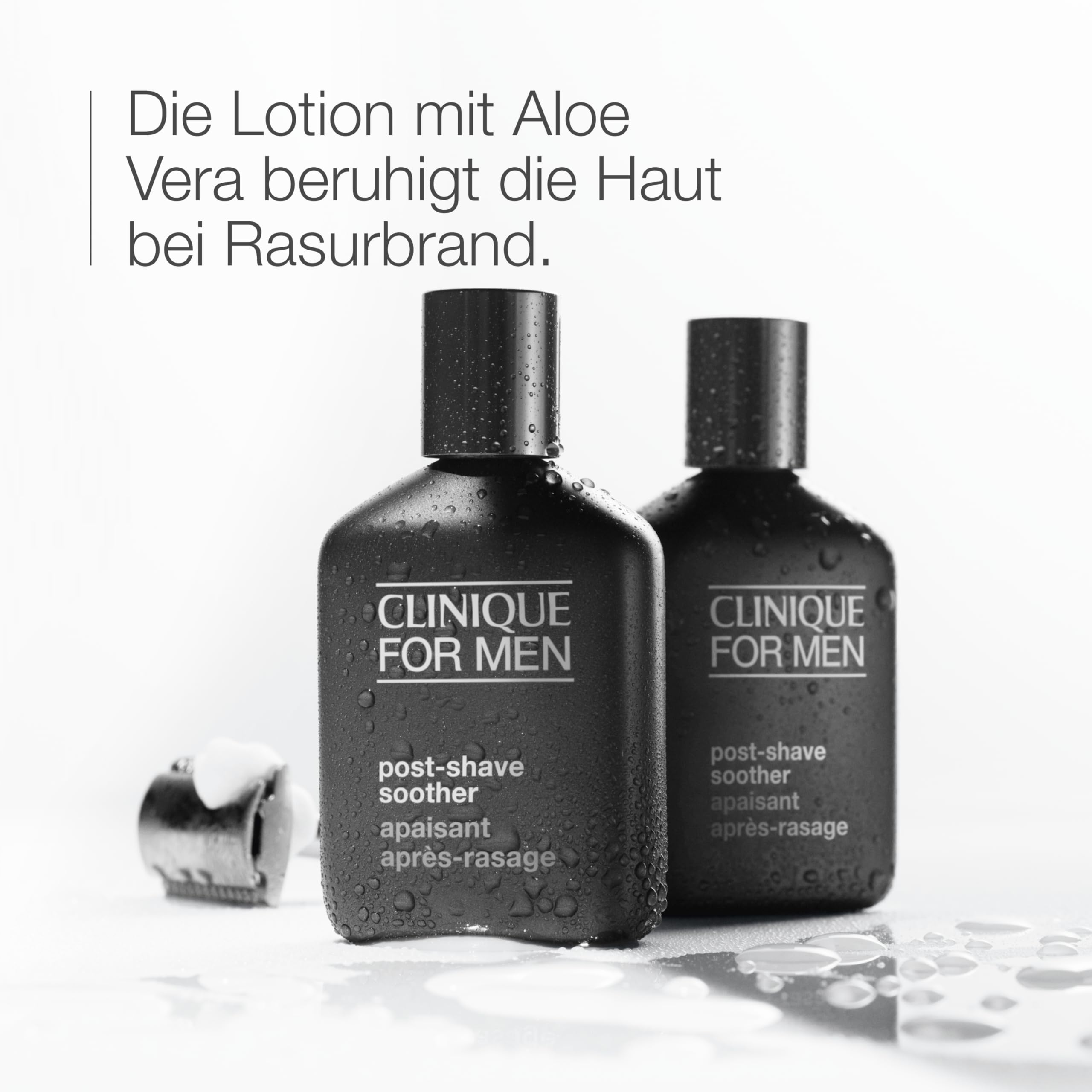 Clinique For Men™ Post-Shave Soother | Aftershave-Balsam gegen Rasurbrand mit Aloe | feuchtigkeitsspendend + beruhigend, 75 ml