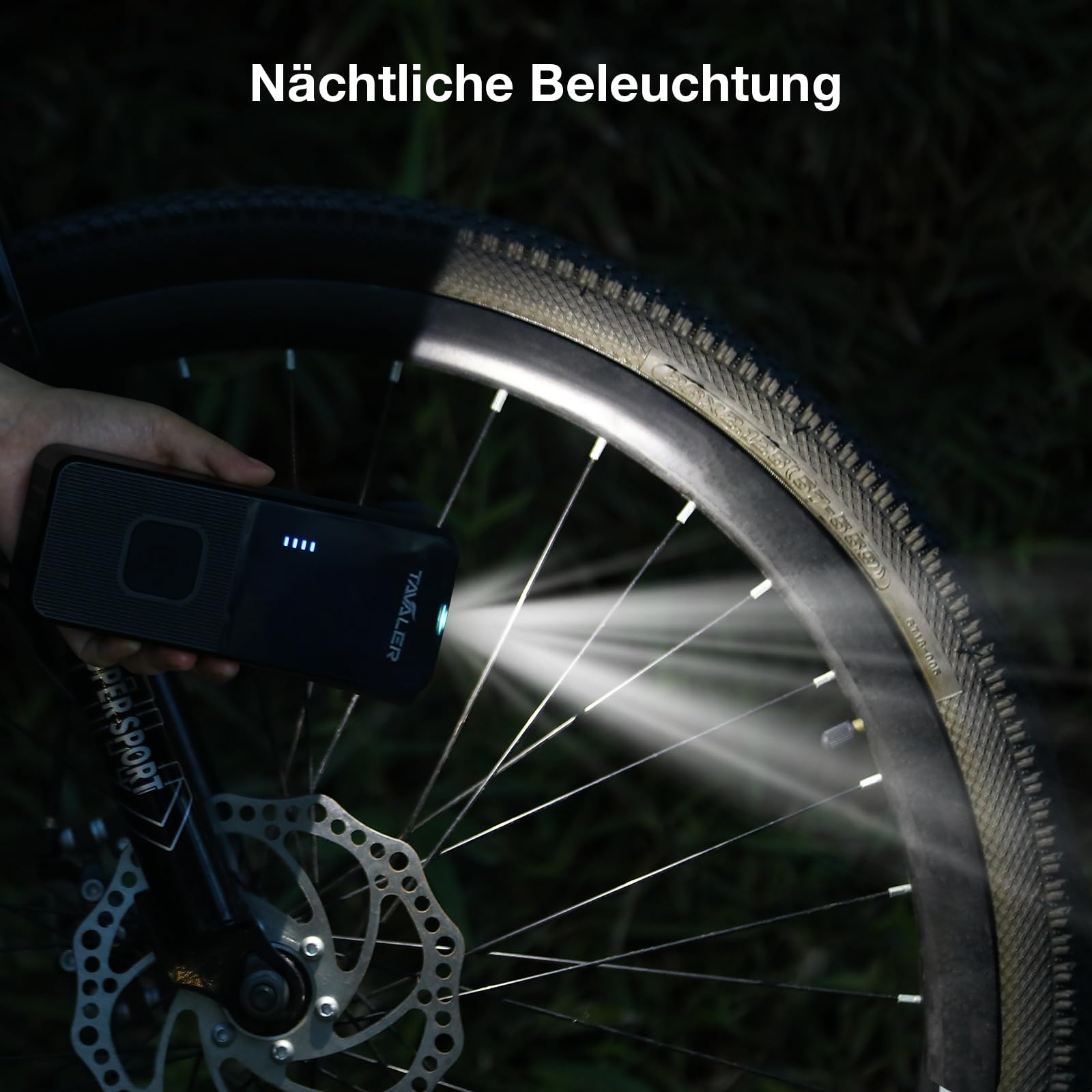 TAVALER Akku Fahrradpumpe Elektrisch 150PSI