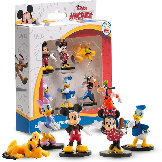 Kit de Décoration Gâteau Mickey Mouse et Amis - Figurines PVC 3,5 cm