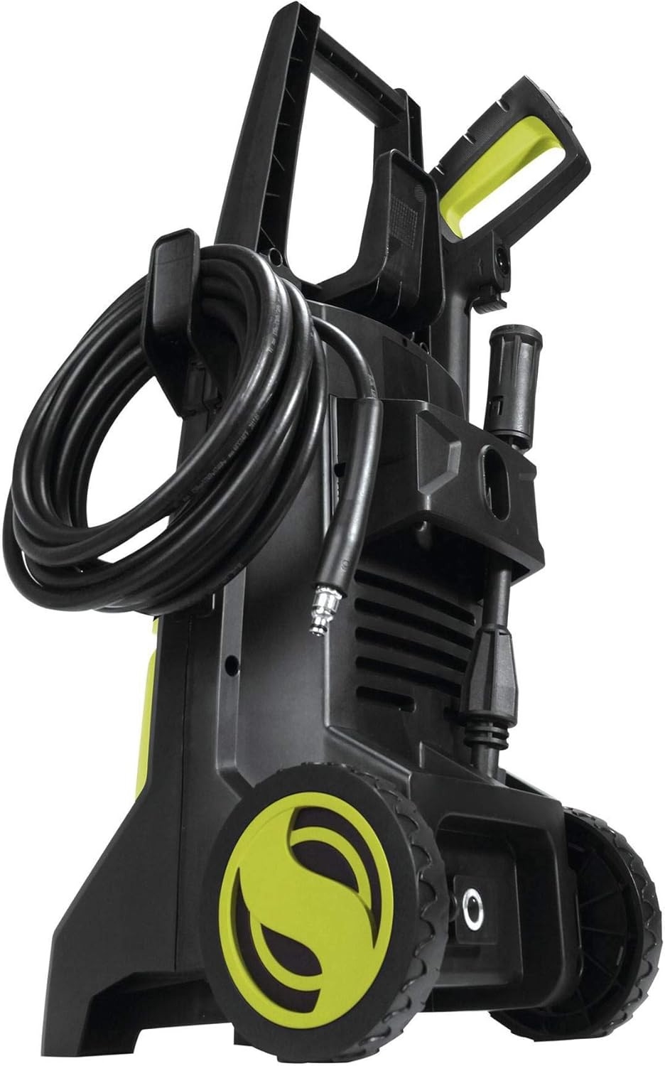 Hand adjusting the twist nozzle on the pressure washer wand