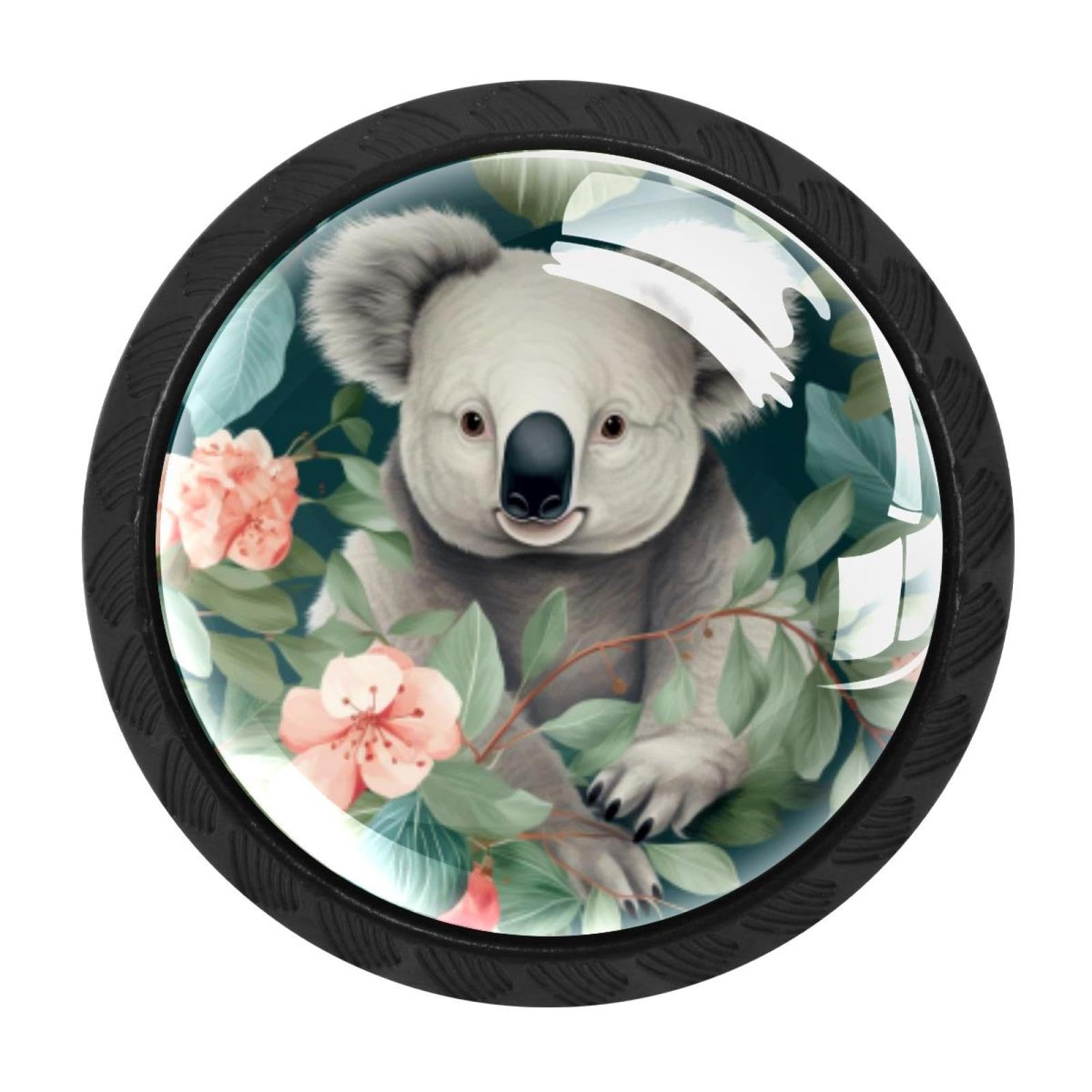 CHENZZZZ 4 Pieces Dresser Knobs Koala Drawer knobs Cabinet Knobs Pull Handles for Home Kitchen Office