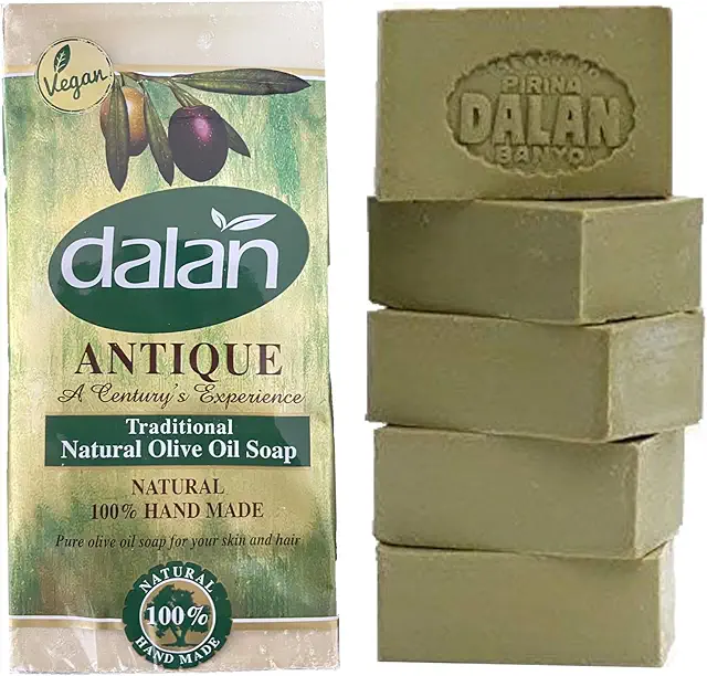 Dalan Turkish Bath Handmade Olive Oil Soap - 5 Bars Natural 100% Pure
