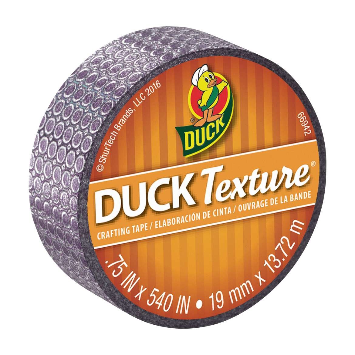 Duck Texture Duck Brand Tape .75 in X 15 yds decorative tape (Purple Dot)