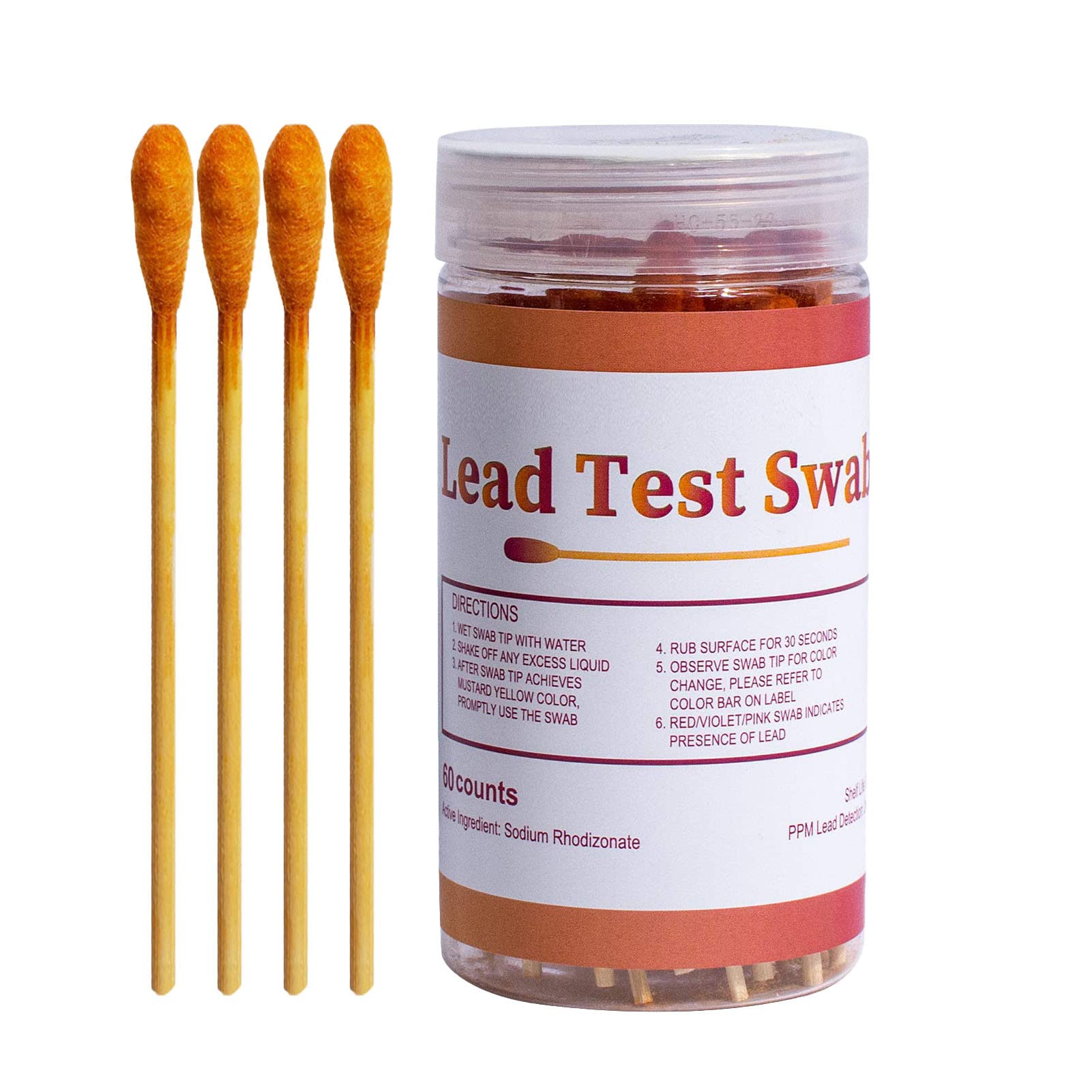 Kit de test de plomb 30 pièces - Écouvillons de test de plomb - Outil de test instantané au plomb - Résultats rapides en 30 secondes - Pour peinture, vaisselle, céramique, verre, métal, bois