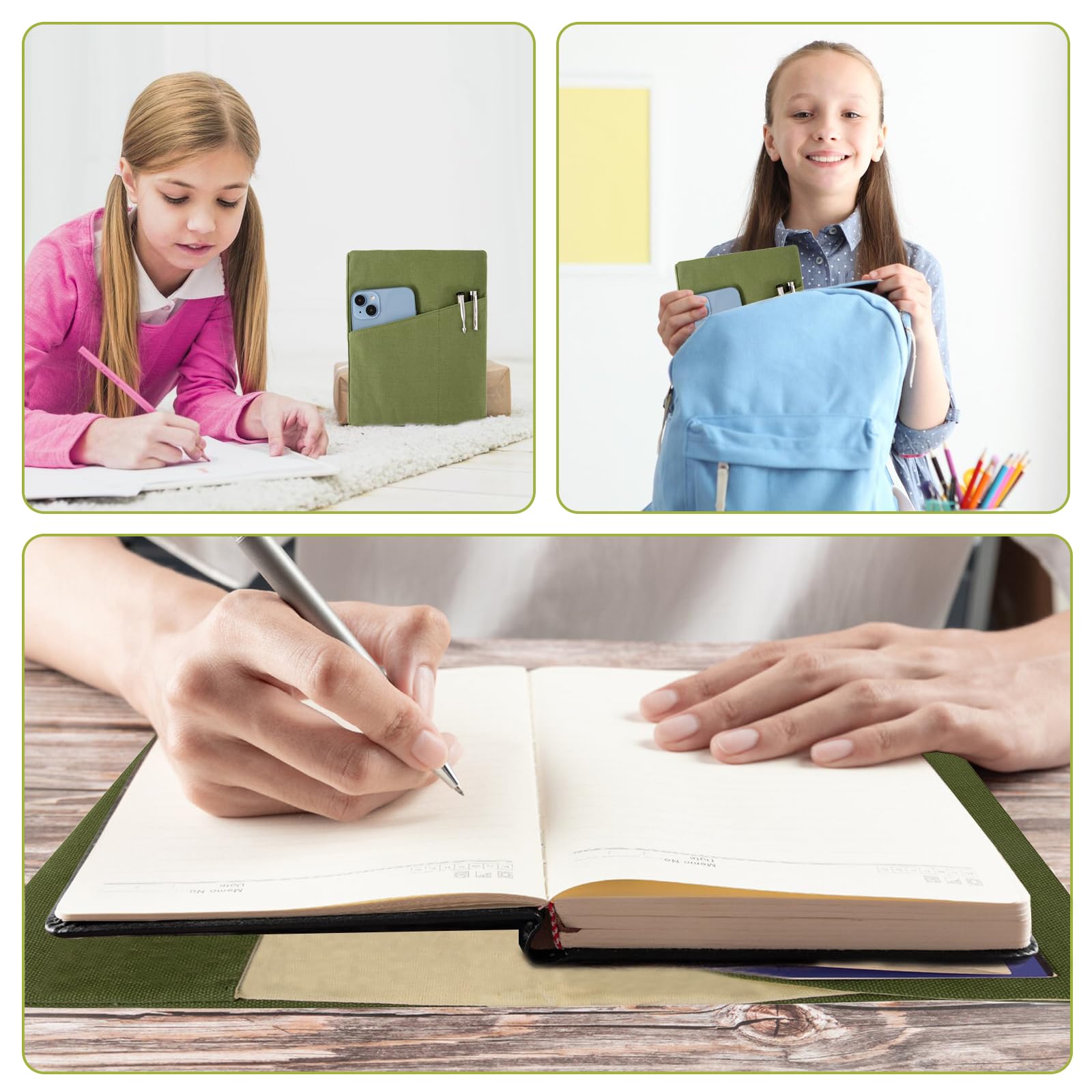 Płótno Book Case Regulowana twarda okładka książki z kieszeniami na długopisy Miękkie okładki na książki Zmywalne okładki ochronne na książki Kieszonkowe powieści Kieszonkowe Prezenty dla