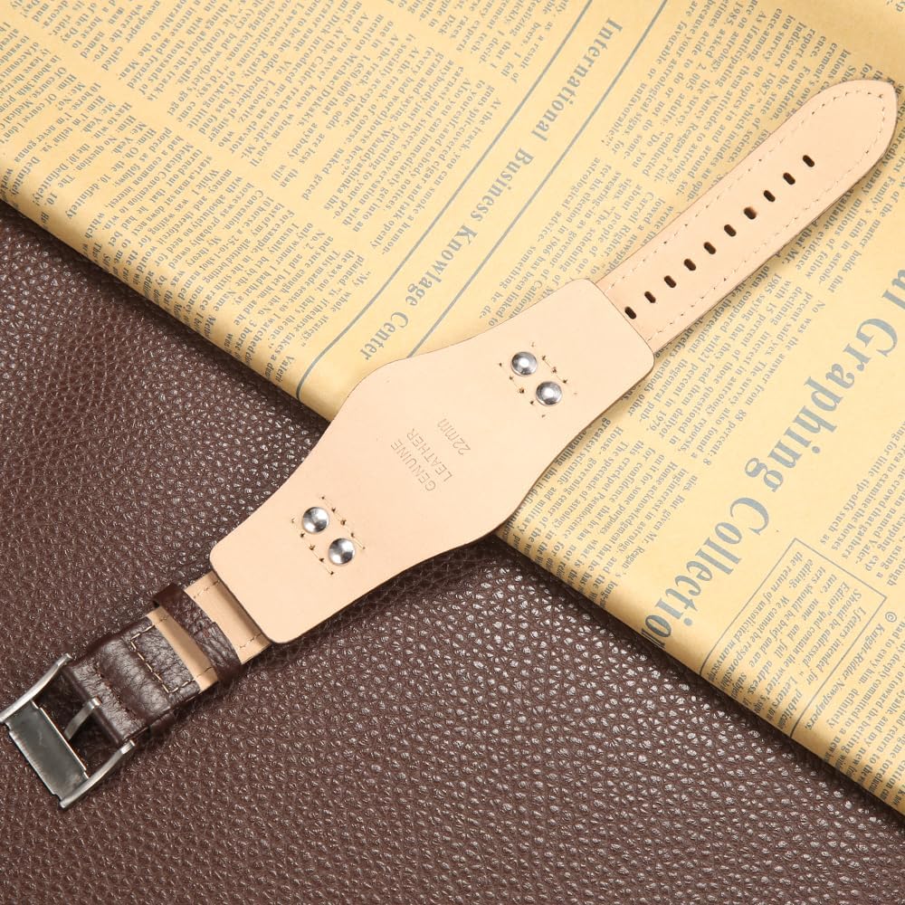 22mm Watch Strap Compatible with Fossil CH2891 CH2665 CH2564 CH2573 CH2574 Leather Bracelet Band Replacement Wirstband