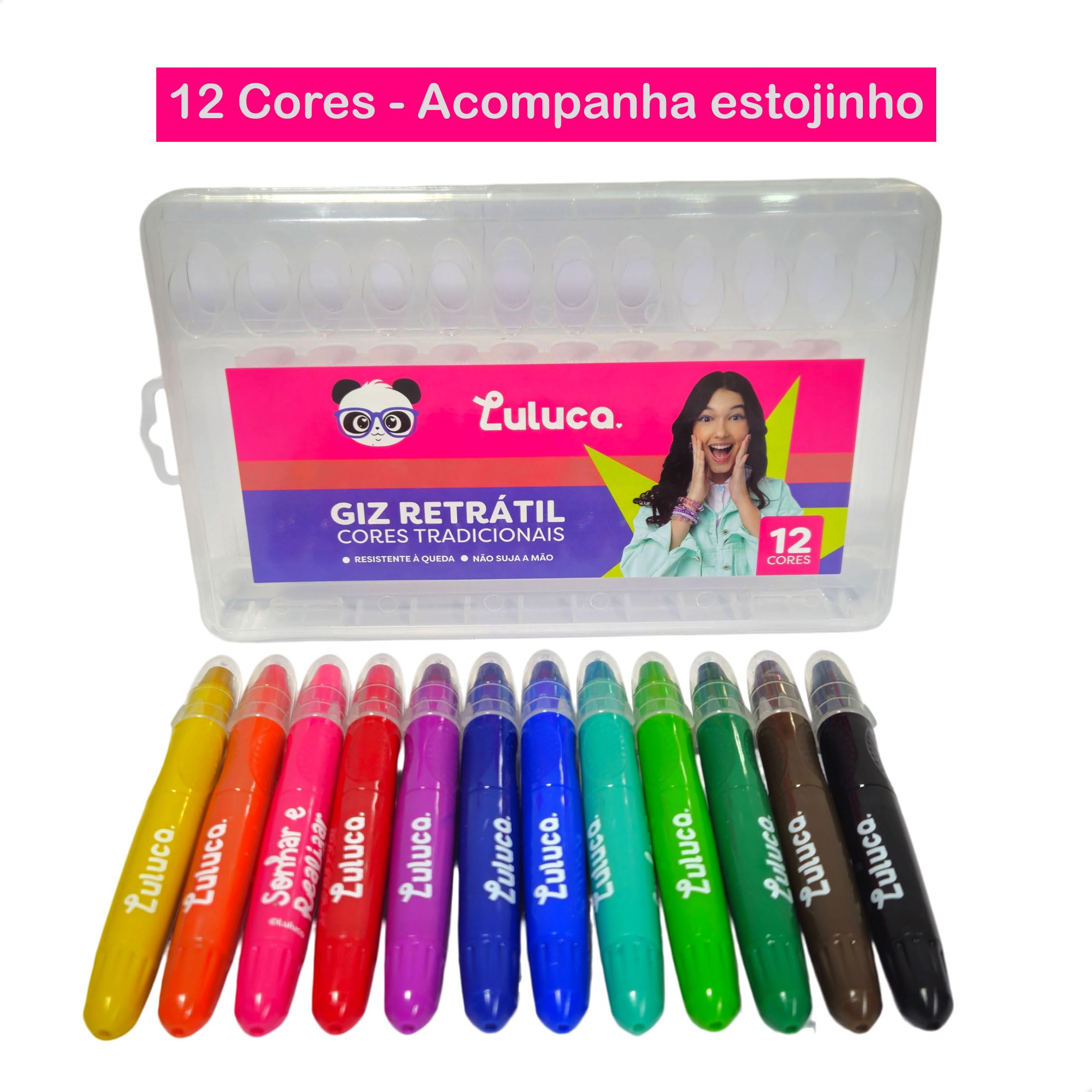 Giz Cera Retr til Luluca 12 Cores Jumbo | Amazon.com.br