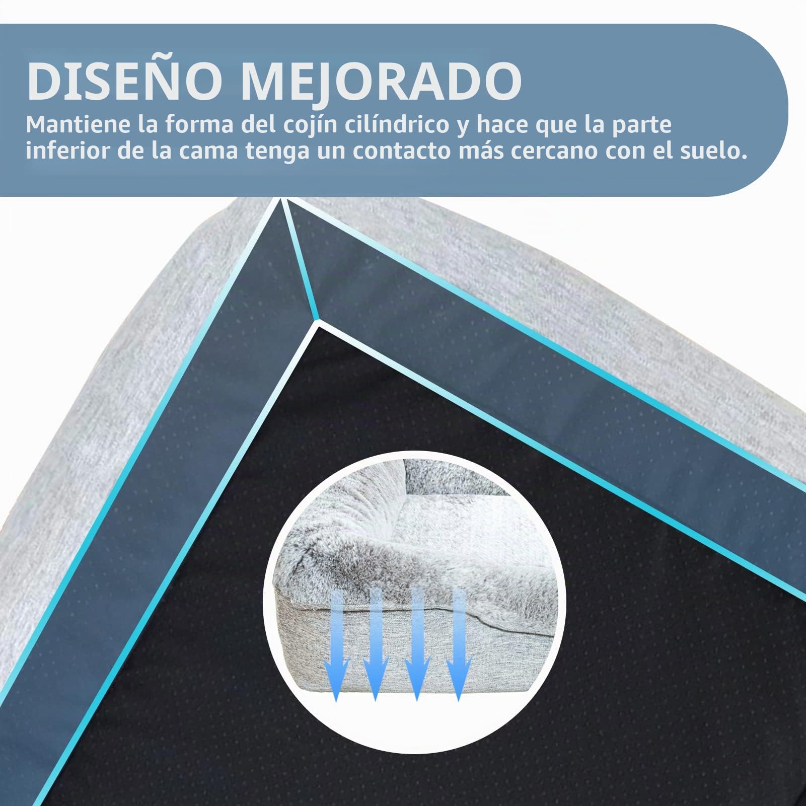 JOYELF Memory Foam Cama Ortopédica Pequeña para Perros con Funda Lavable, Diseño Independiente con Forro Impermeable Gratis Incluido