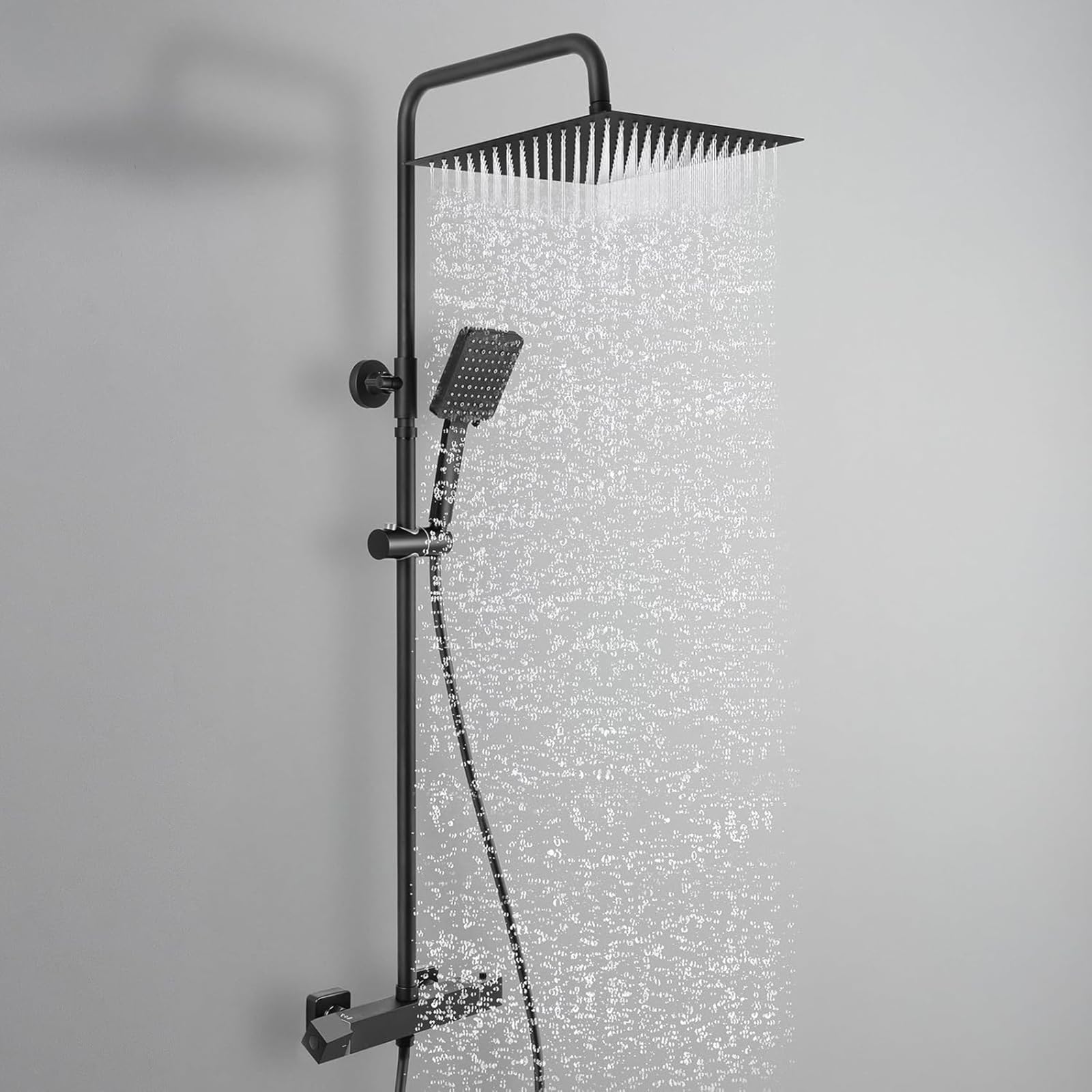 Auralum Colonna Doccia Termostatica con Soffione Doccia Acciaio Inox 30cm