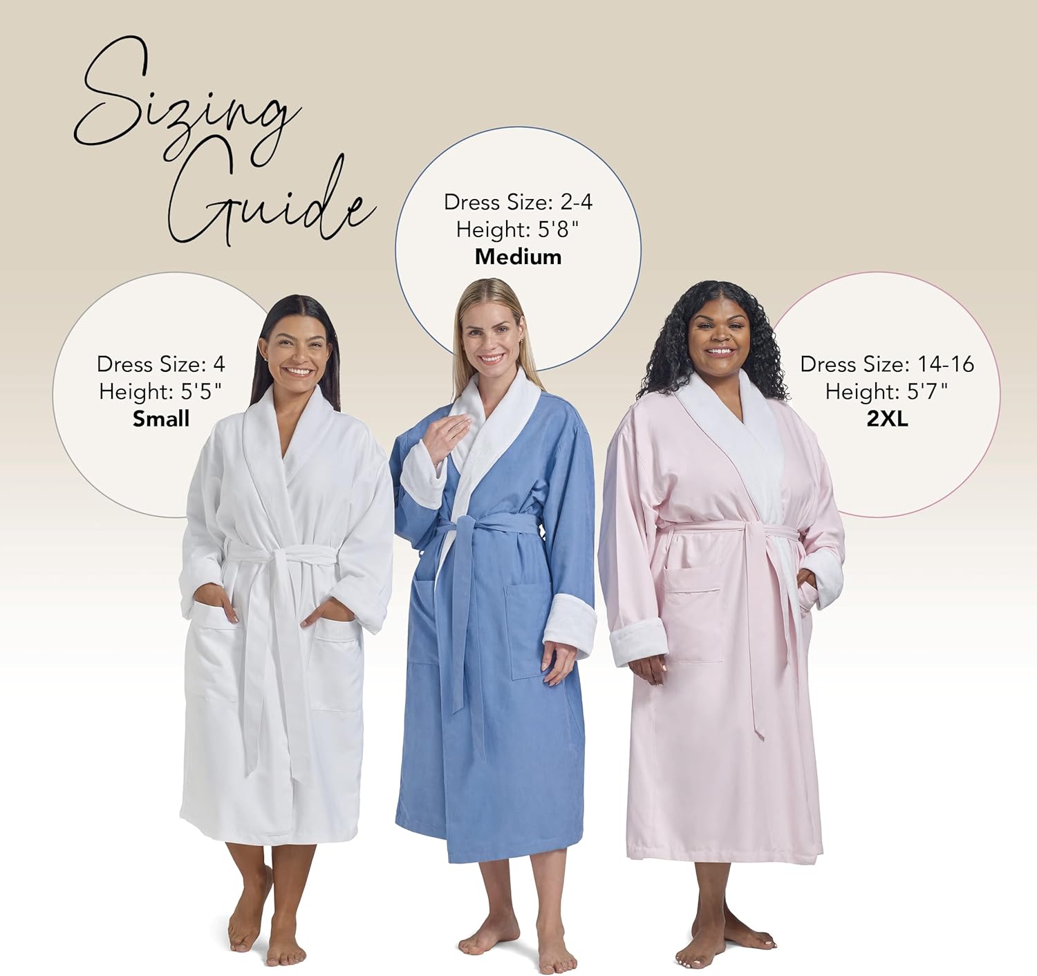 Boca Terry Women's Robe, Luxury Microfiber Bathrobe, Long Hotel Spa