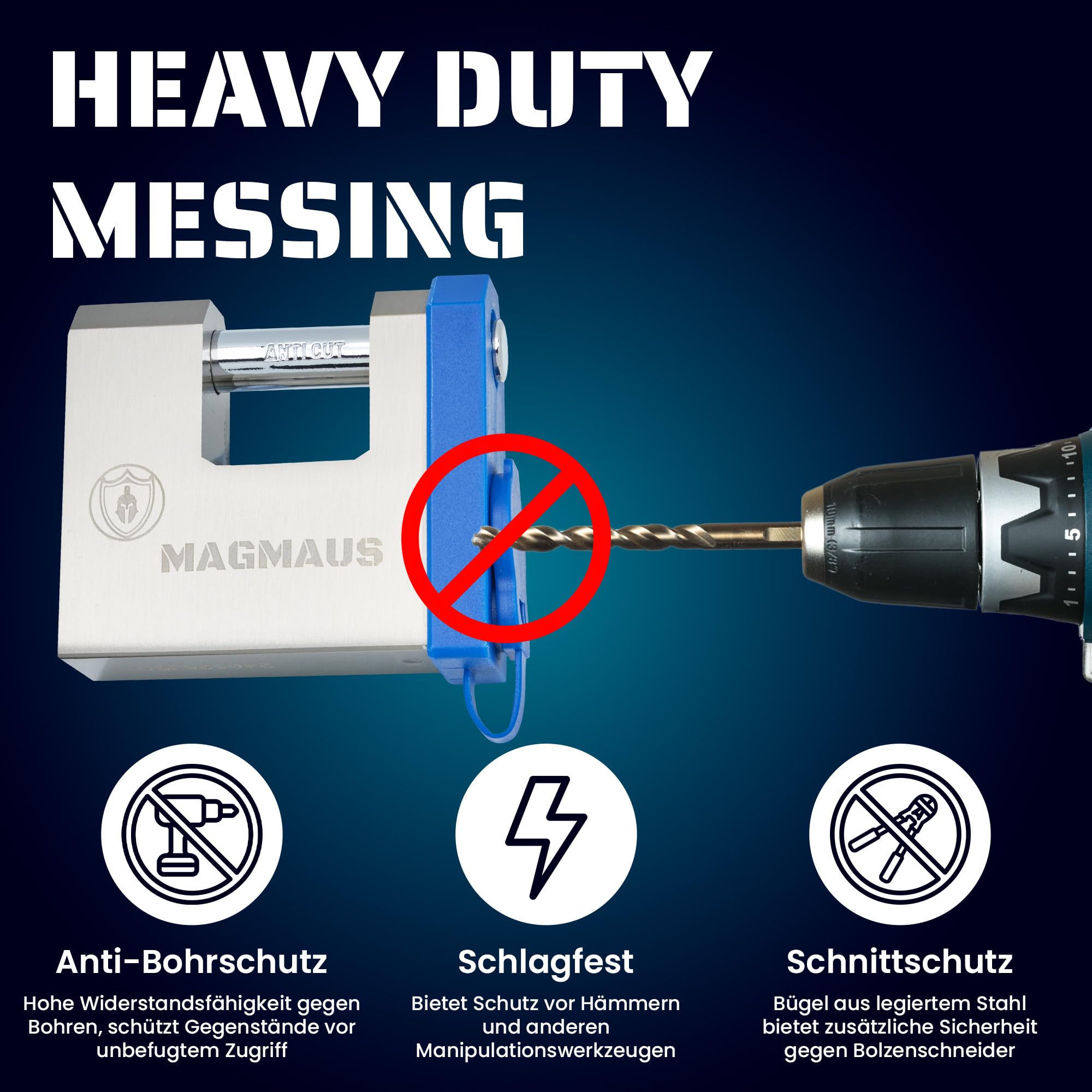 Magmaus® SRL70 Fingerabdruck schloss – Smart Lock Vorhängeschloss mit App-Steuerung, 20 Fingerabdrücken, 2 Notschlüsseln & IP68-Schutz für Garten, Tor & Container.