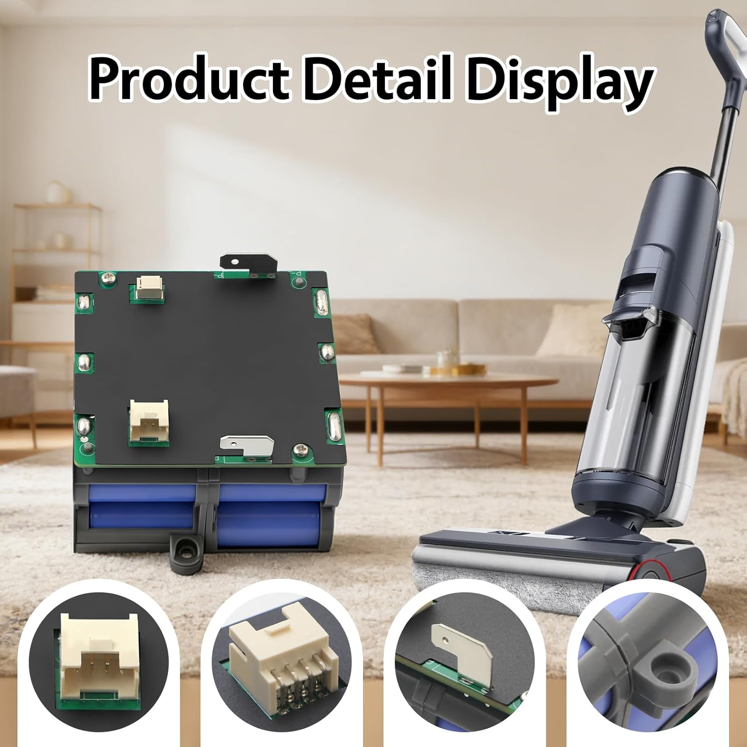 MULS Vacuum Cleaner Battery Replacement for Tineco iFLOOR 5 Breeze, Floor ONE S5, S5 Combo Mop 2-in-1, S5 PRO 2 Smart Cordless Wet Dry Vacuum 21.6V 4000mAh