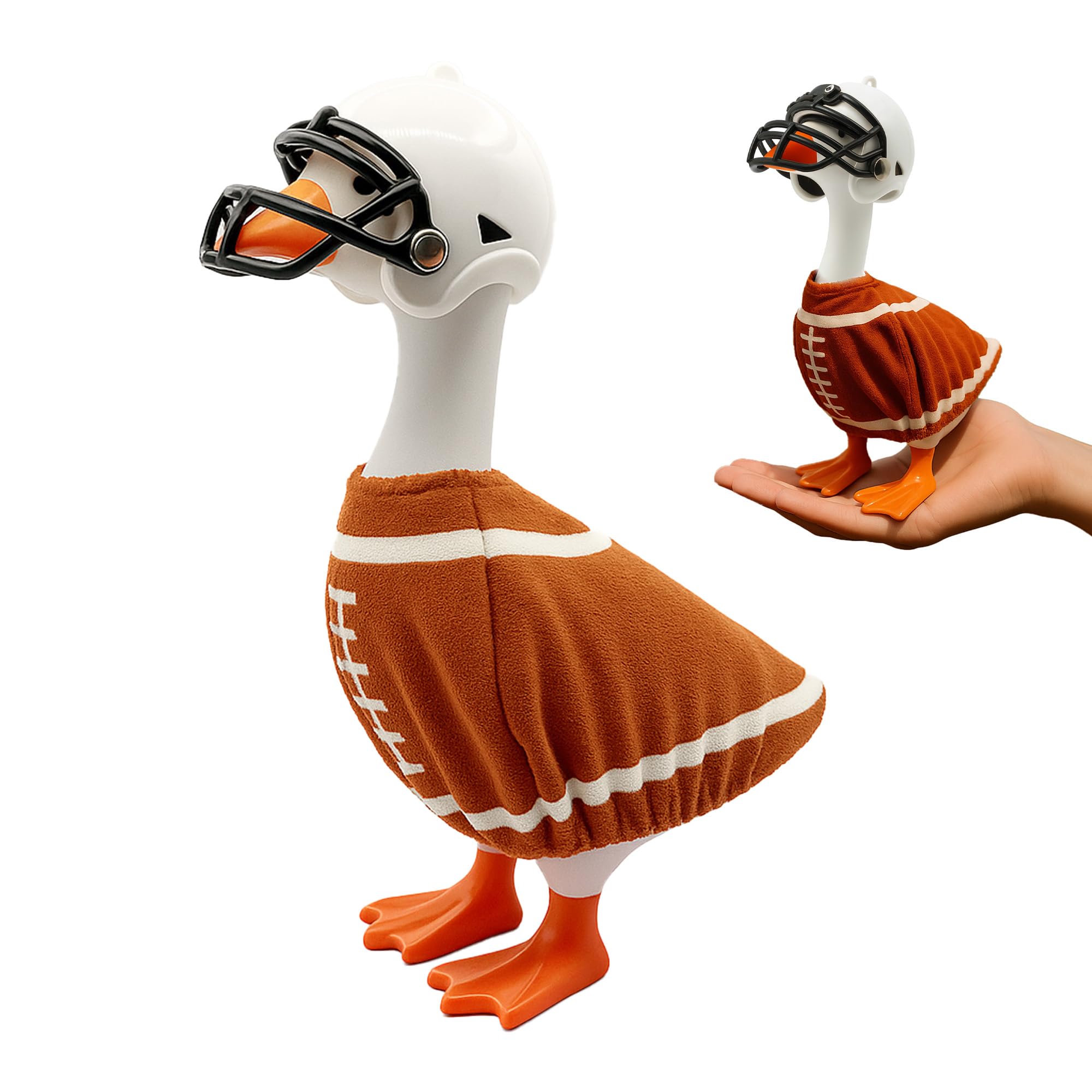7 Inch Desk Goose Outfits Football Tabletop Goose Accessory Mini Porch Goose Costume Magnetic Goose Statue Key Holder Clothes for Table Decor