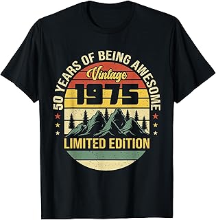 My Generation Gifts Vintage Limited Edition MT 1975 - 50th Birthday Gift for Men T-Shirt