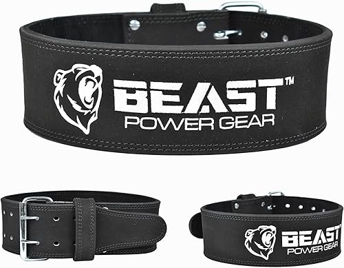 Miniatura 2 de Beast Power Gear Cinturones de levantamiento de pesas, correa libre de 4 pulgadas de ancho, 0.394 in de grosor para levantamiento de pesas,