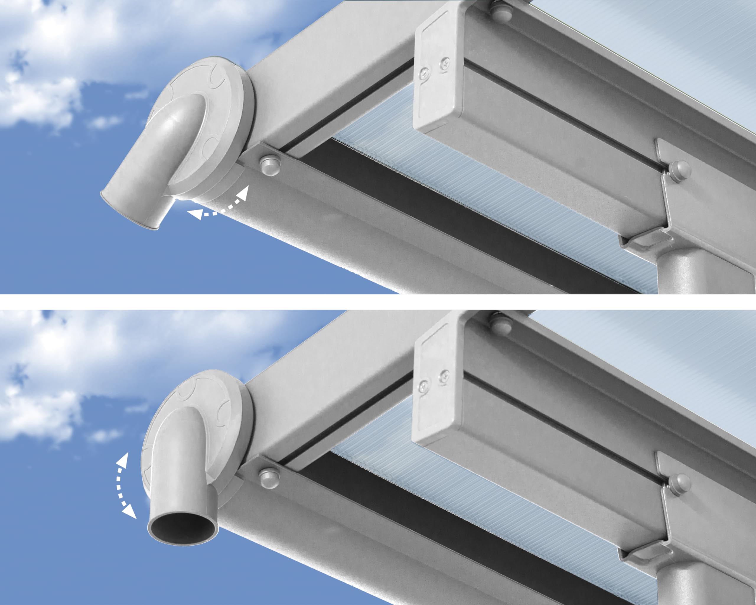 Canopia by Palram Pergola Sierra 15 m² en Aluminium Et Polycarbonate, Moderne & Élégante, pour Couvrir Une Terrasse Toute L’année (Blanc)