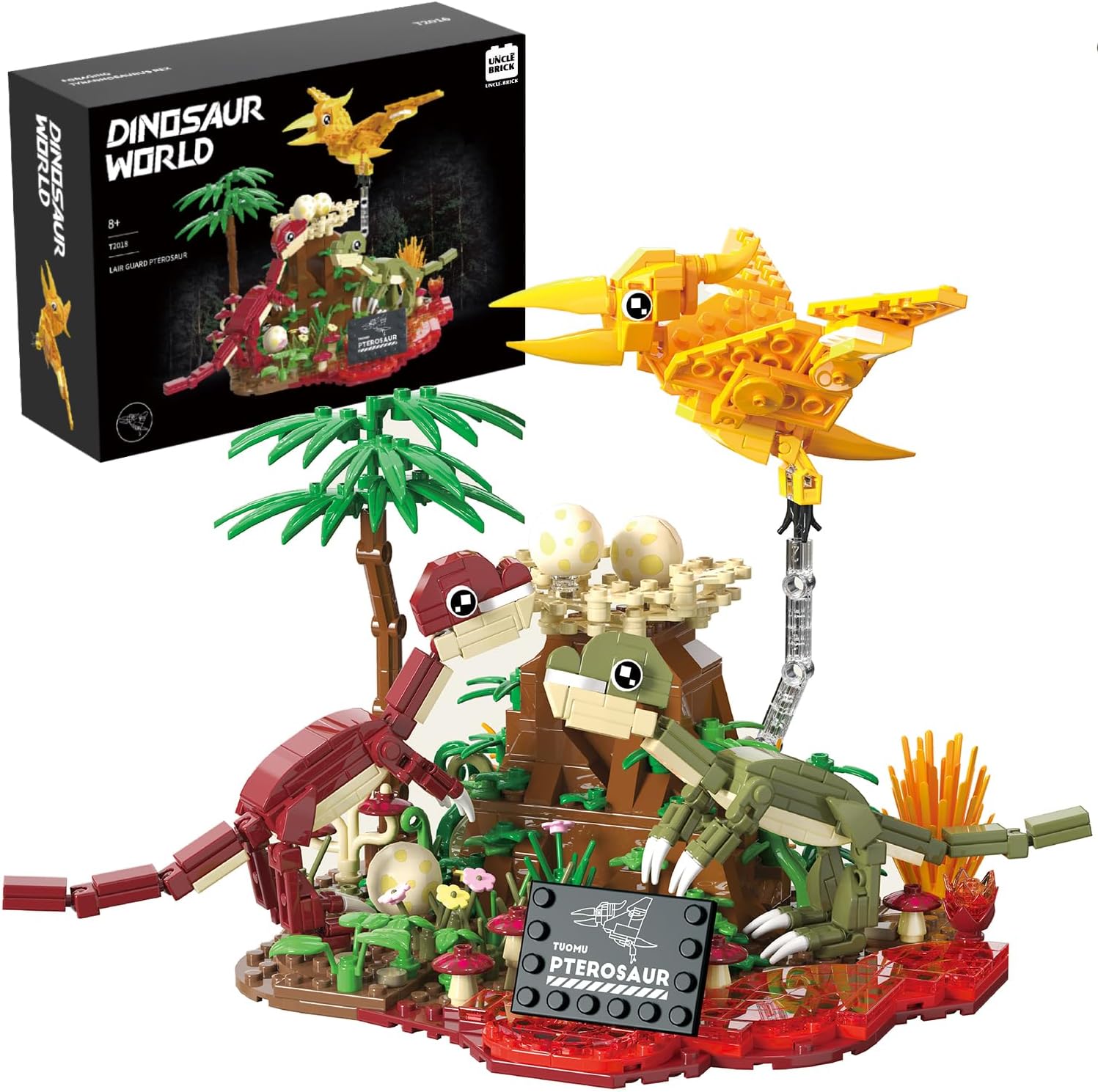 UNCLE BRICK Dinosaur World Building Block Set,Brachiosaurus Dinosaur Park Sets for Boys and Girls 8-12,Brachiosauru Building Sets,Home or Office Décor Sets for Boys 8-14(559pcs)