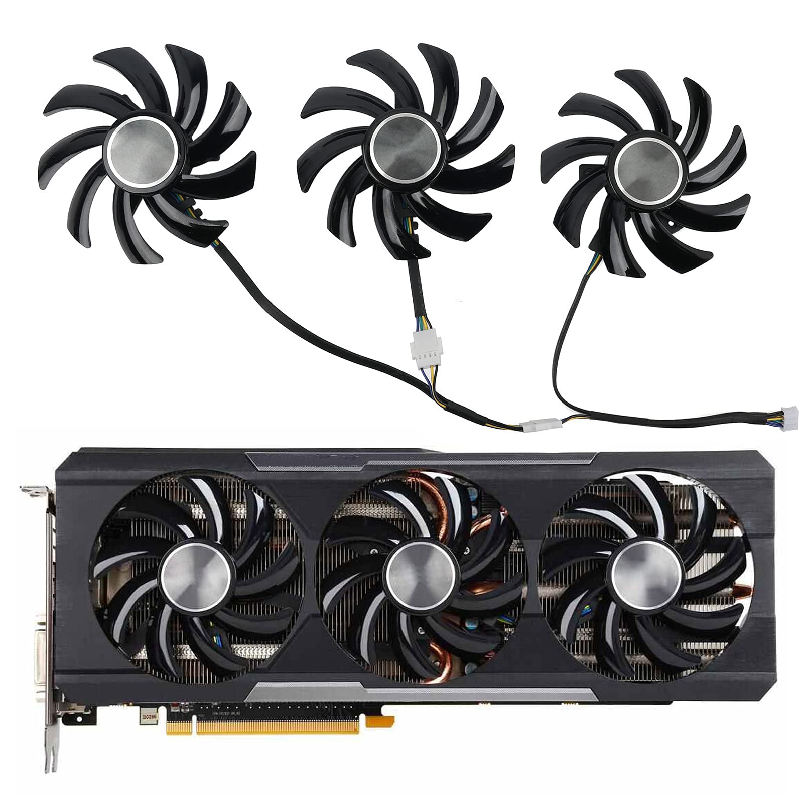 2 Ventilateurs De Refroidissement 85mm 4 Broches Pour Carte Graphique PowerColor RX 5600/5700/6600/6700