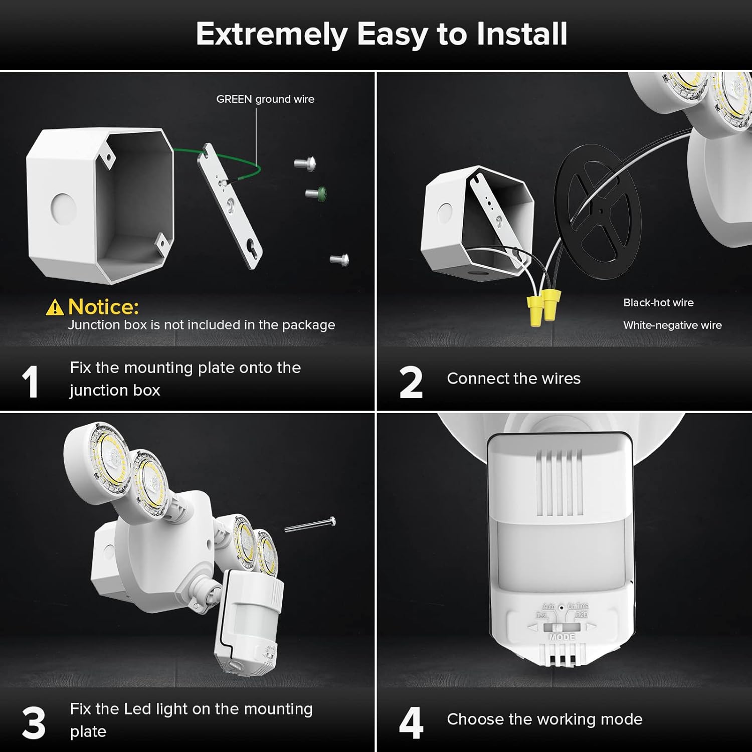 Suреr Brаndѕ SANSI 4000LM LED Security Lights Motion Sensor Outdoor Light Pearl White with COC tech., 30W(400W Equiv.) 5000K Dusk to Dawn Flood Light,Wide Angle Illumination,Super Bright for Garage Porch Yard