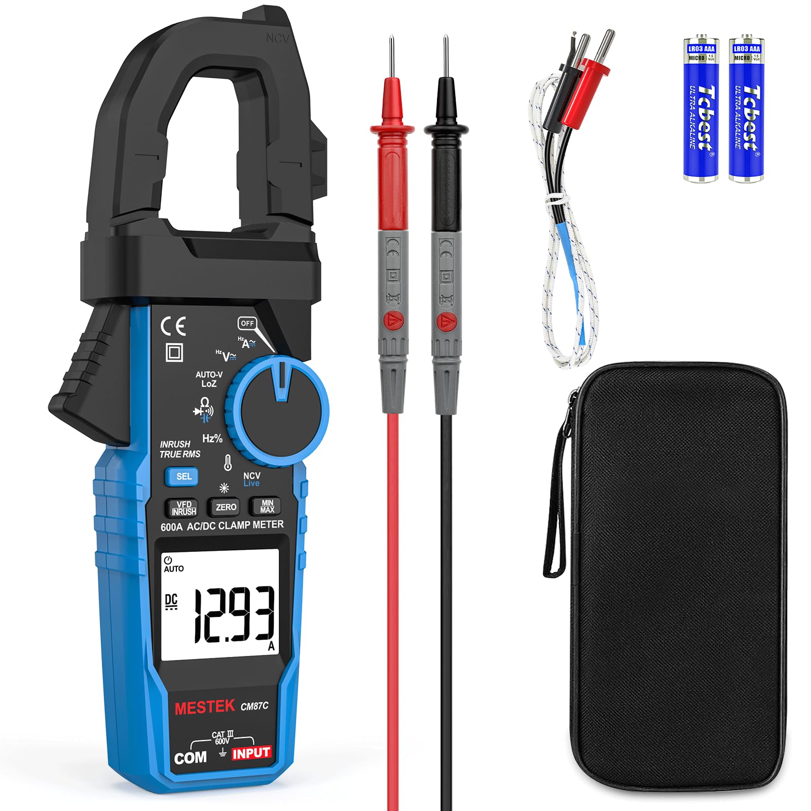 Snapklik.com : Digital Inrush Clamp Meter Multimeter, MESTEK T-RMS 6000 ...