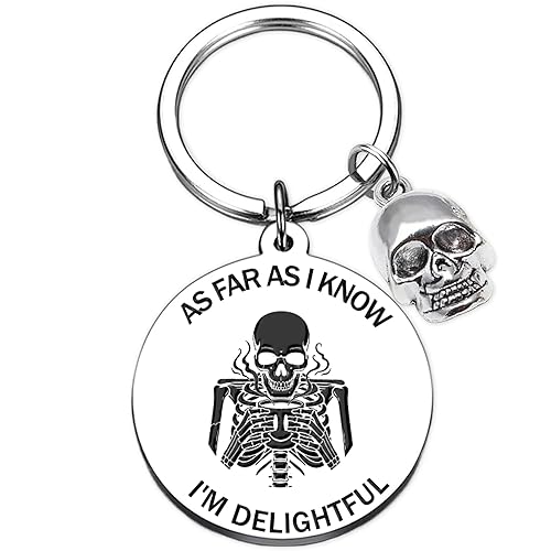 Skeleton Halloween Keychain Gifts, Spooky Horror Key Ring Gift for