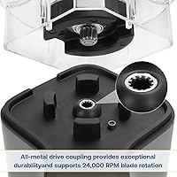 Vista 5 de CRANDDI Smart Commercial Blender - Pantalla táctil digital con tapa extraíble, capacidad de 80 onzas, 3 programas preestablecidos con batido, jugo