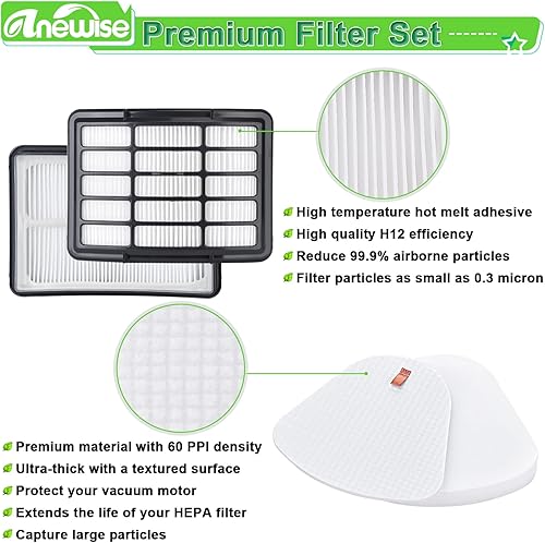 Miniatura 4 de Filtro de repuesto de vacío para Shark Navigator Lift-Away ZU503AMZ, NV350, NV351, NV352, NV355, NV356, NV357, NV358, NV360, UV540, UV440, 2