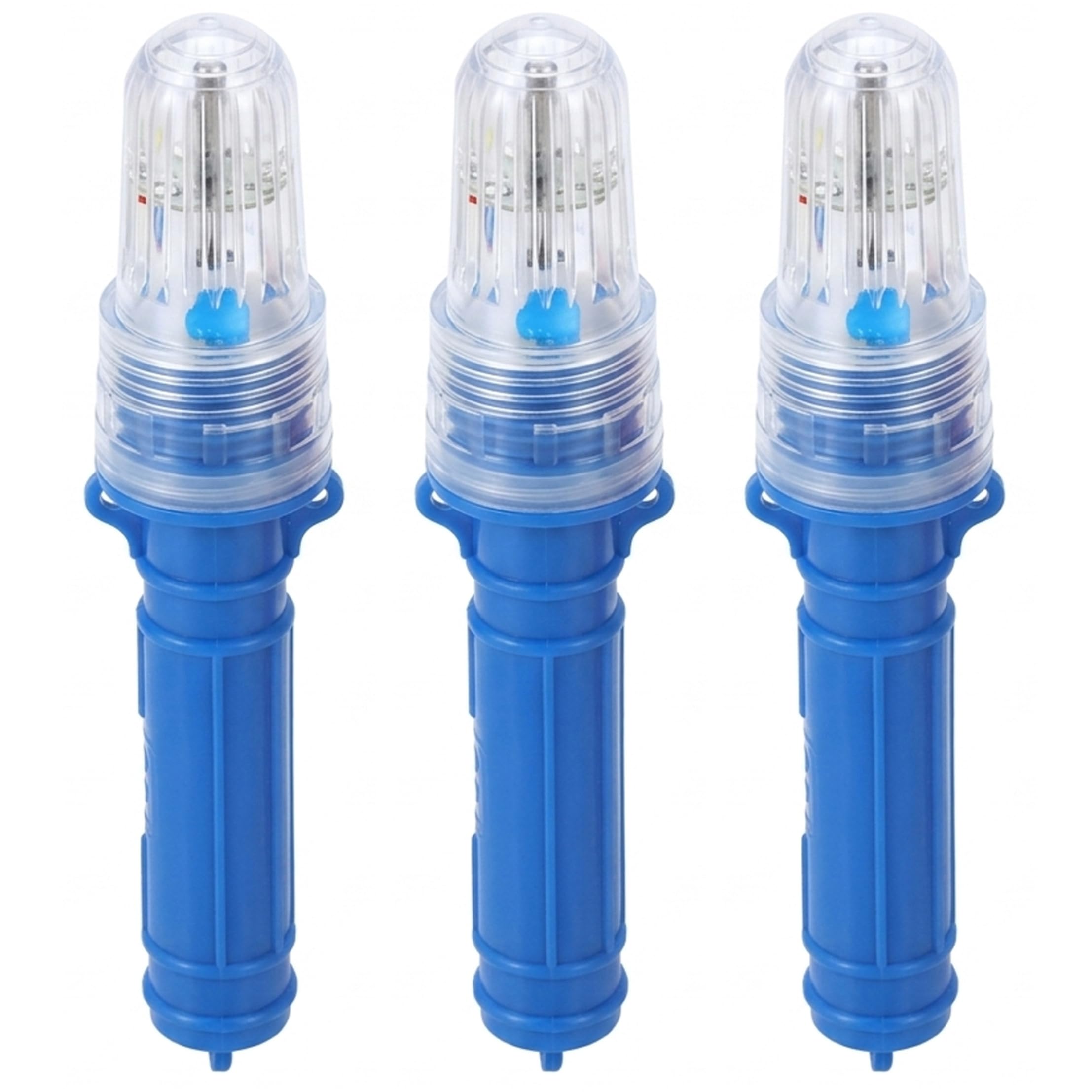 Lot De 3 Fusées éclairantes De Bateau Pour Pêche – Feux De Signalisation, Allumage Automatique Faible Visibilité, Fonctionnent Sur Piles (bleu)