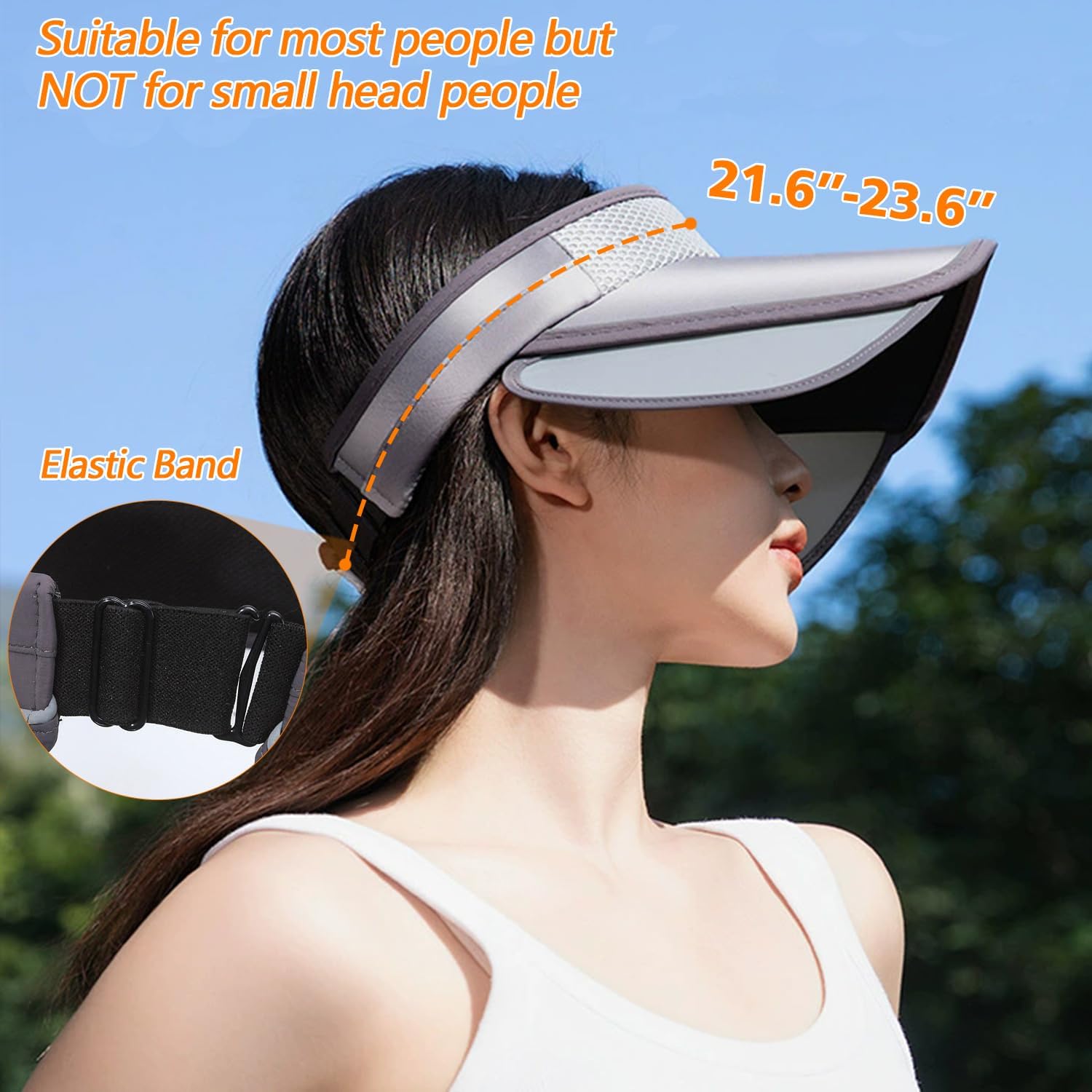 Peicees Sun Visors with Wide Brim for Women Men UPF50+ UV Sun Protection Cap for Golf Tennis Beach Running Hiking Sports